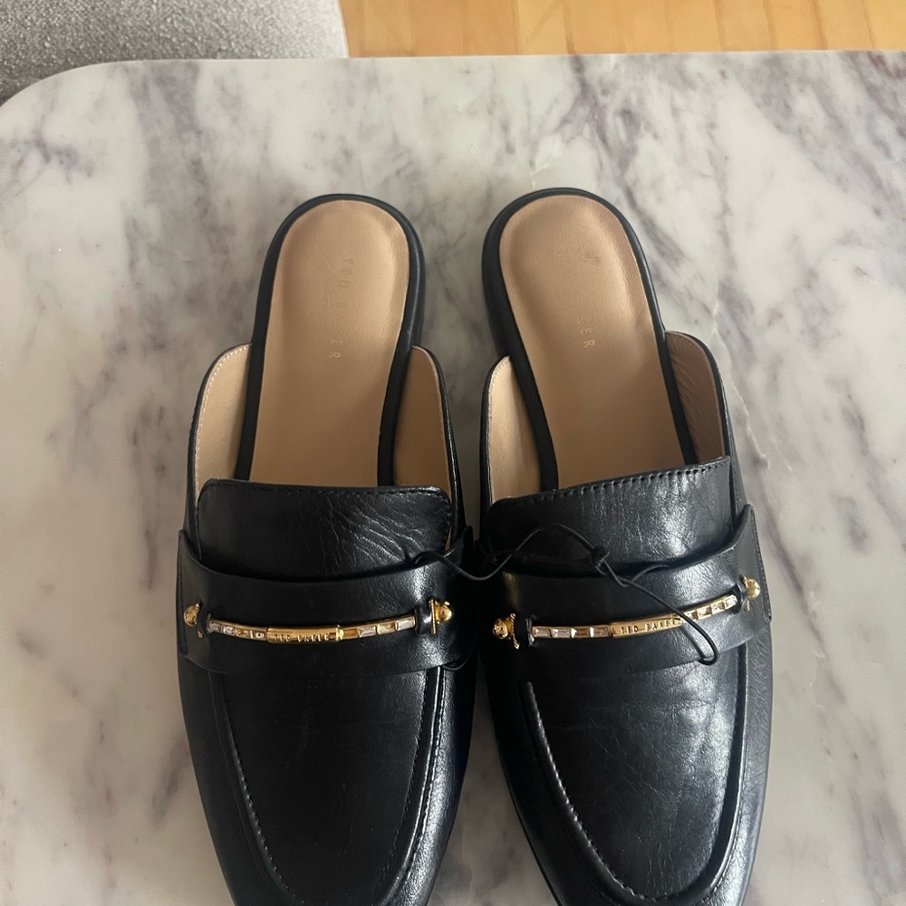Black Leather Slip-On Loafers